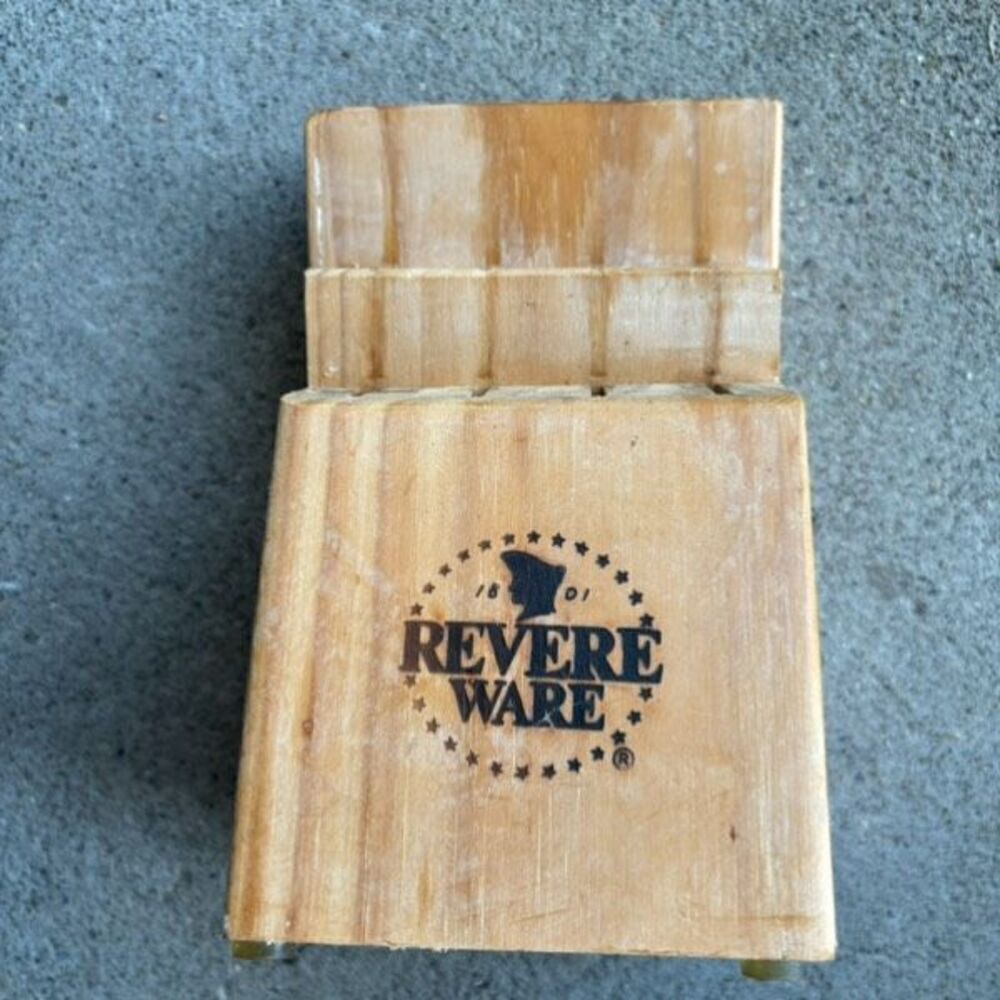 Revere Ware 13 Slot Wood Knife Holder Block